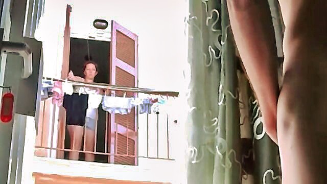 New Sex Video Italian Exhibitionist Flashes Neighbors Window Bftv Xxx