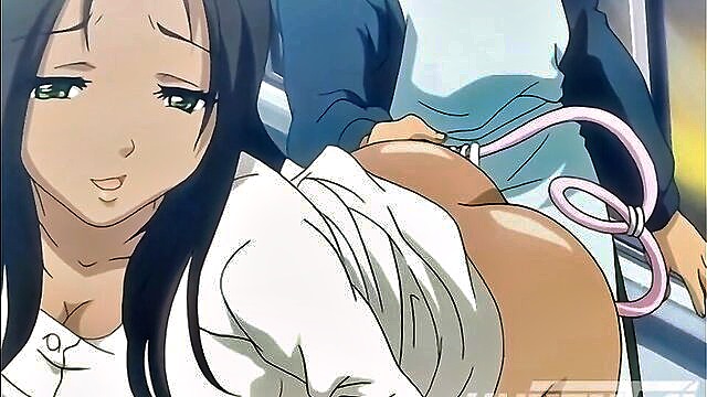In this animated screenshot, Alcina Dimitrescu, a busty lady, dominates Ethan in a cowgirl position, showcasing her fierce sexual prowess. Free porn.