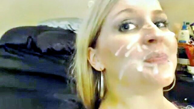 fucking, busty tits, facial - busty web cam girl in xxx full hd gets a facial
