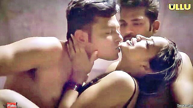 indian, amateur, asian - wild couple adds boyfriend for threesome fun