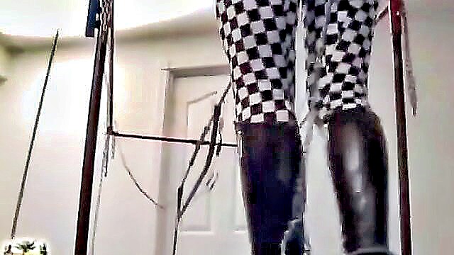 Red head, Xxx - redhead bondage doll exercises in stockings on bdsmxtube