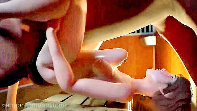 cartoon, brunette, 3d animation - new sex horse riding cum inflation with cartoon brunette