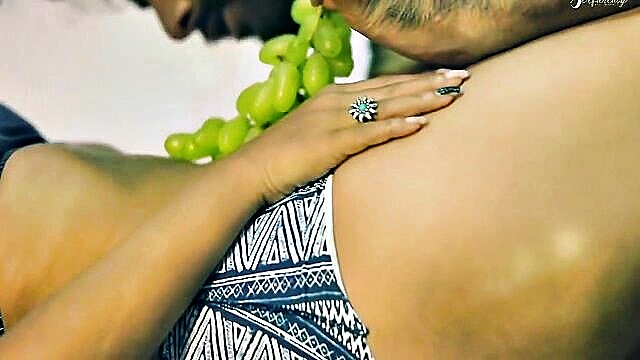 In this steamy video, an AC mechanic gets intimate with his boss\'s curvy wife, exploring her ample bosom.