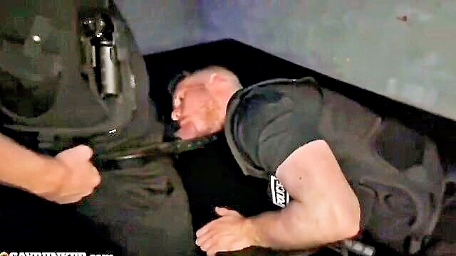 blowjob, cumshot, anal - cop handcuffed and barebacked in hot video
