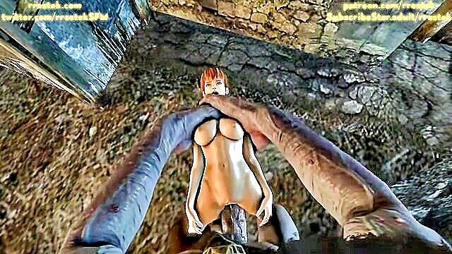 Red head - redhead kasumi gets pounded by a giant cyclops in steamy hentai video