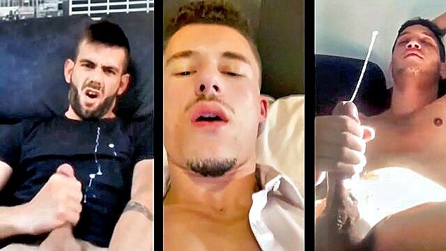 compilation, amateur, gay - hot gay solo with big cock and cumshot