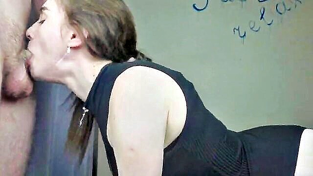 Stunning brunette expertly deepthroats in public, showcasing her sensual skills and irresistible curves. Xxx free.