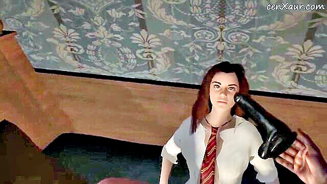 Red head - experience full xxx video with hermiones enchanted dildo play