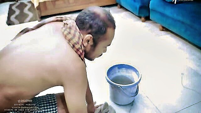 brunette, cumshot, big tits - desi maid seduced by boss in hot hd indian porn