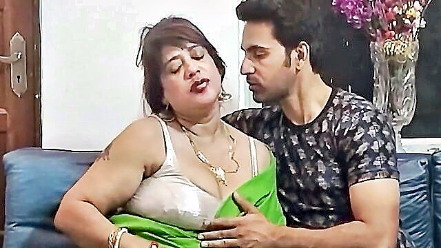 amateur, big ass, big tits - indian milf gets pleasured by servant in hd
