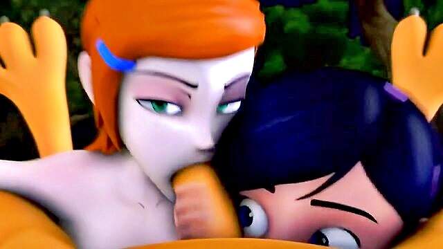 Red head - outdoor 3d hentai video of violets deepthroat skills We