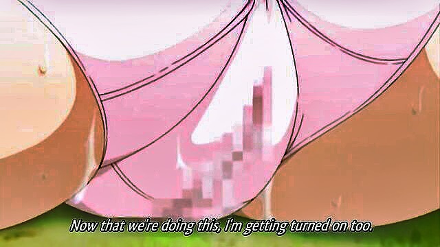 censored, cartoon, big tits - outdoor hentai sex scene
