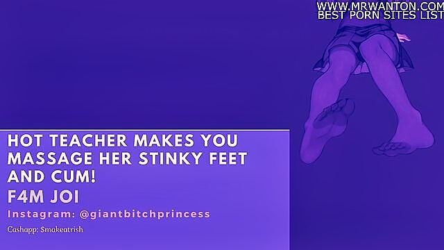 Bad Boy, Kink - sensual teacher guides feet play and cum for her Kink