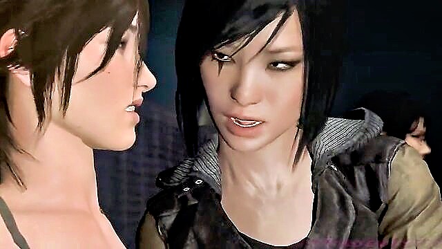 Lara - lesbian duo teaches chikan a lesson in public evil