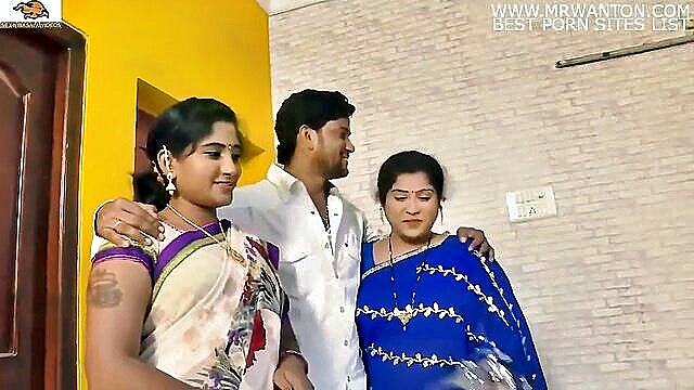 Sensual Indian aunty enjoys rough threesome with intense squirting and creampie.