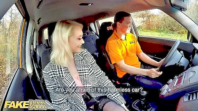 Marilyn Sugar - fake driving school lessons turn into erotic adventure Fake Driving School
