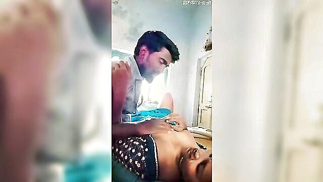 indian babe gives a sensual handjob and titjob : Cums