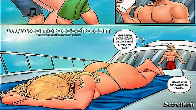 water, beach, public - stepmom yacht anal creampie