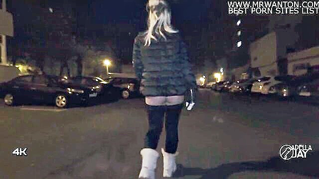 free xxx risky outdoor handjob with surgical gloves and mask : Cums
