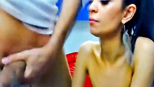 AN - gorgeous babe enjoys intense sex and deepthroat on webcam with her partner SweetCams