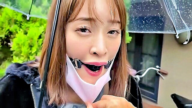 asian masochist gagged and seeded in lingerie : Ts