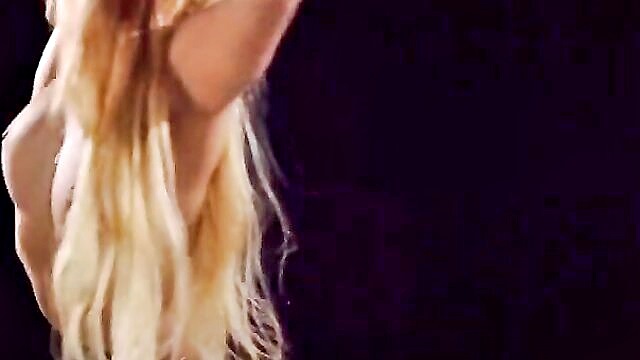 flexible blonde teen gymnast in sensual workout routine : Silicone Girls