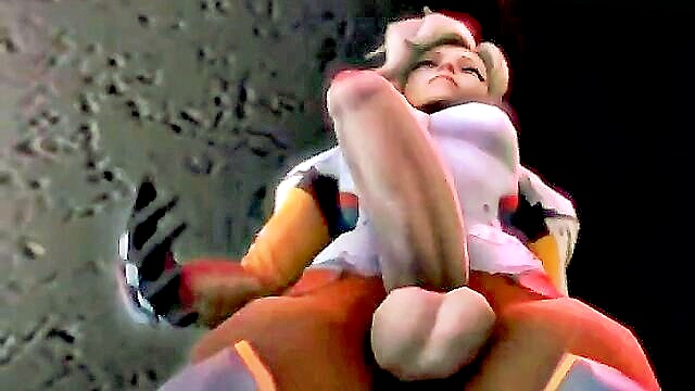 blowjob, fucking, mercy - sensual shemale hentai video overwatch game night