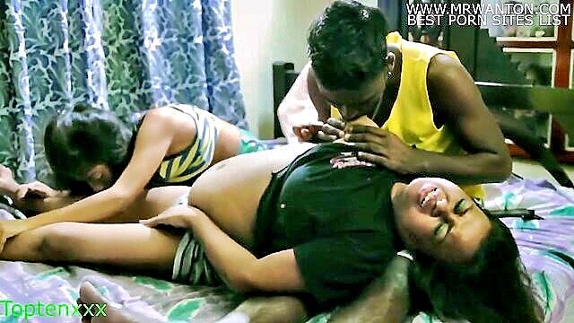Lucky man enjoys a steamy threesome with his two gorgeous partners, capturing every moment on camera.