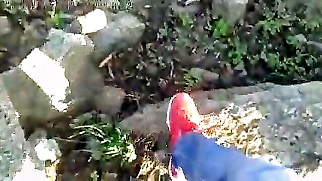Indian lovers get caught in the act, sharing intense outdoor sex adventures. HD video showcases romantic and wild encounters.