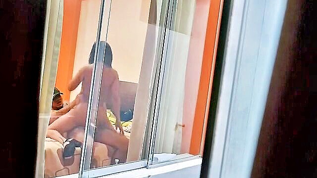 spy cam captures hot latina coworker cheating in hd : Ara