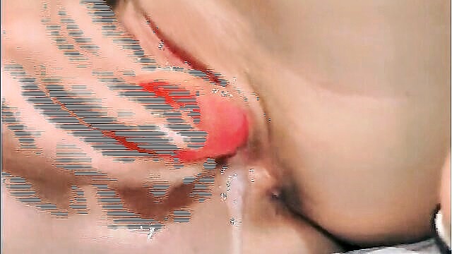 sensual solo play with vibrating dildo cream pie : Ts