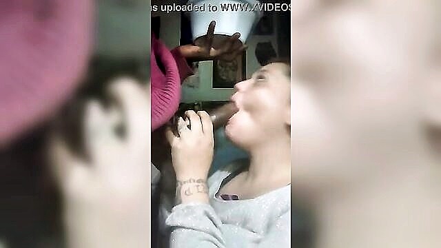 bbw, interracial, oral - free porn video of interracial breakfast with busty babe giving oral pleasure