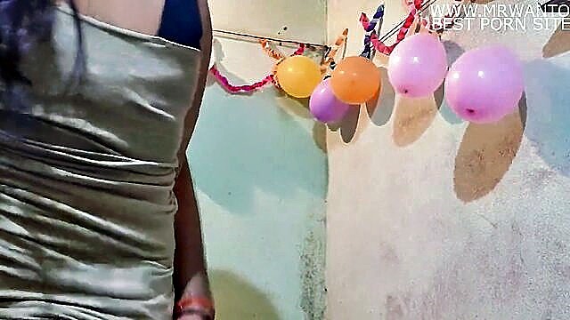 Puja, Pooja - indian teen pujas wild birthday sex with neighbor Doggy