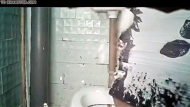 Xxx - russian gals get naughty in public bathroom Girl Girl