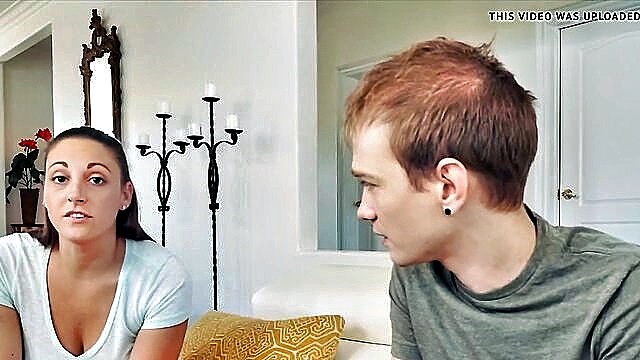 Xxxcomhd video teaser features a seductive MILF engaging in a passionate encounter with her son\'s best friend in a doggy style position.
