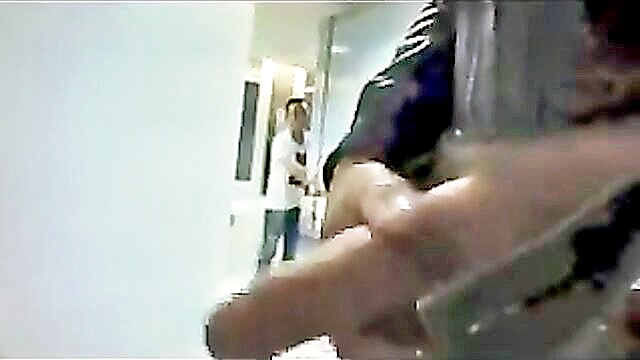 lavatory voyeur captures secret gay rendezvous in public restroom : Cums