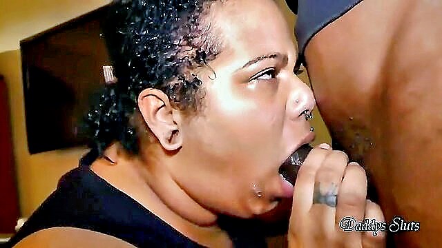 busty bbw practices deepthroat skills in hd : Hood Hoez