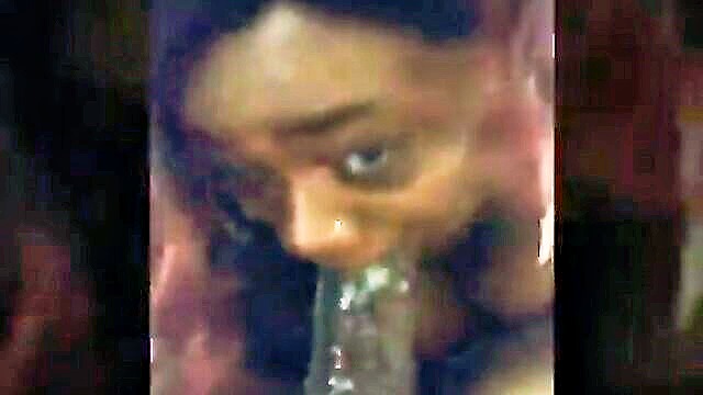 bbw, big butt, ass - sexy ebony bbw with a big butt gives sloppy deepthroat