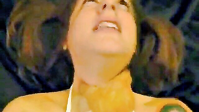 Hotwife - sexy brunette enjoys deepthroating and tasting a bbc