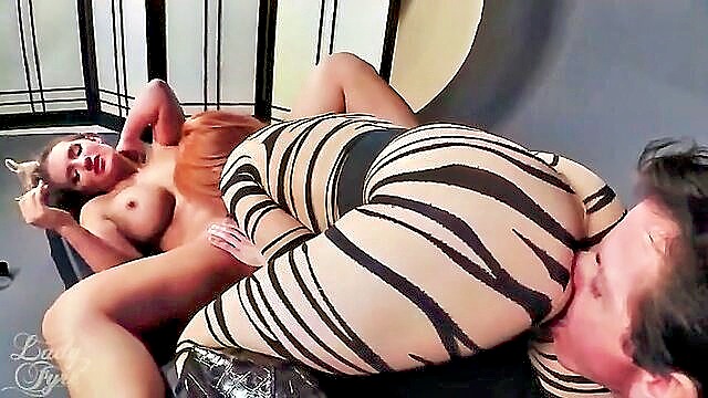 Cali Carter - seductive femdoms cali carter and lady fyre dominate laz fyre in bdsm threesome Kink