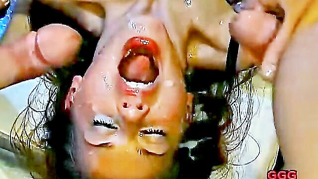 german girls suck and swallow cum in orgy : German Goo Girls