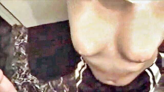 blowjob, facial, party - xxx sexy video glasses clad brunette sucks and swallows three cocks