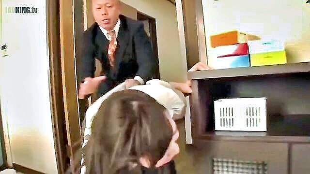 Sensual Asian wife with natural big tits gets dominated and spanked in a kinky session.