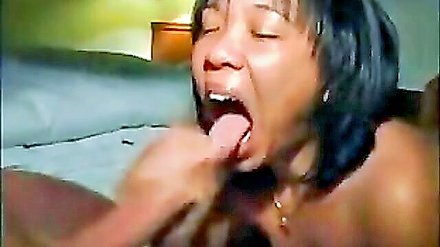 thai, deepthroat, homemade - asian babe chokes on big cock in pov