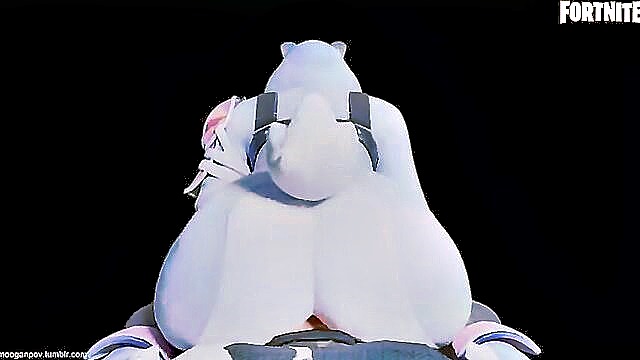 cartoon, hentai, porno - hot cartoon bunny in steamy fortnite inspired xxx hd video