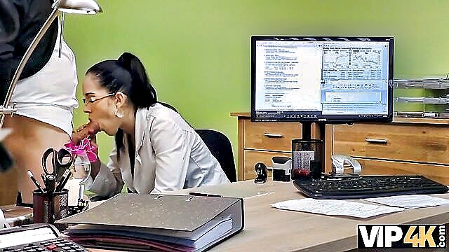 sultry milf elis in glasses pleases agent with anal style rimming : VIP4K