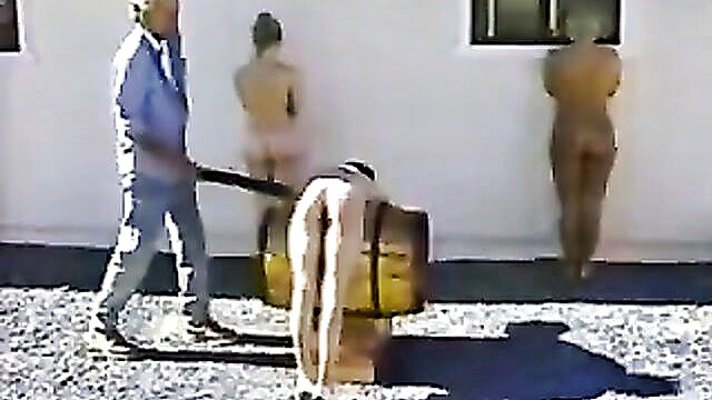 Strapping and whipping in HD porn xxx video on xHamster with bare bottom spanking.