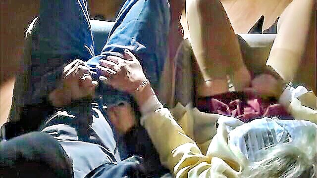 strangers indulge in mutual masturbation at adult cinema part 1 : Milf