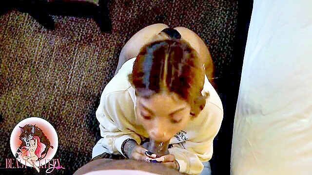 ebony hottie almost forgets to pull out in intense fucking : Beast And KittyLove