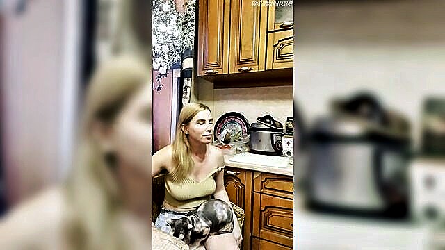 russian, blowjob, babe - russian babe gets fed and serviced by horny hottie in xxx video free